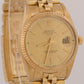 VINTAGE 1988 Rolex Oyster Perpetual Date 34mm CHAMPAGNE 14K Gold Fluted 15037