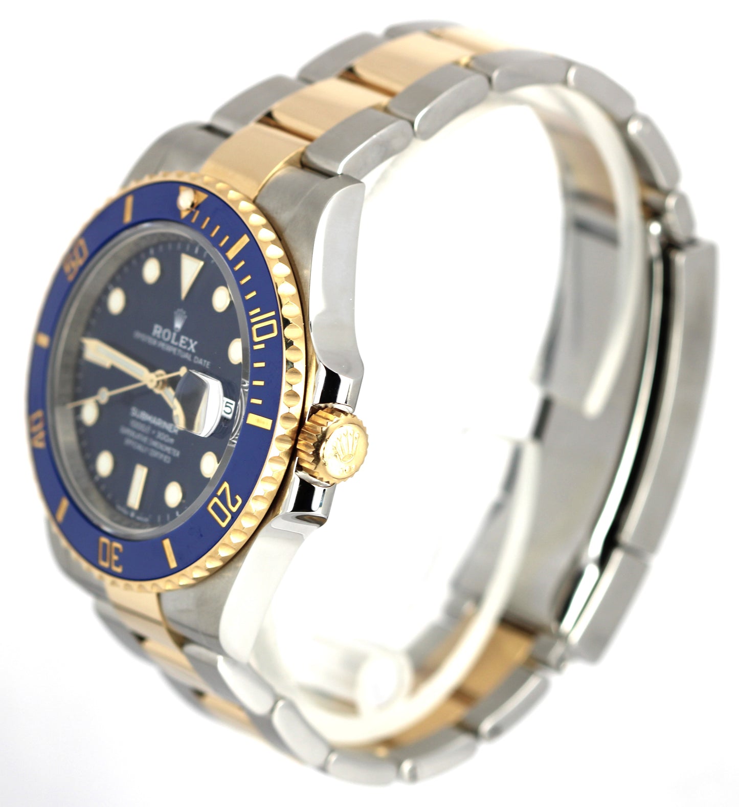 2020 PAPERS Rolex Submariner Date Two-Tone 18k Gold Blue 41mm 126613LB Watch BOX