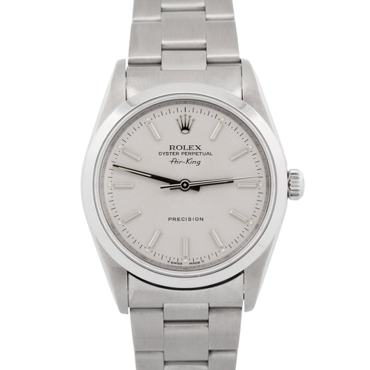Rolex Oyster Perpetual Air-King SILVER Stainless Steel OYSTER 34mm 14000 Watch