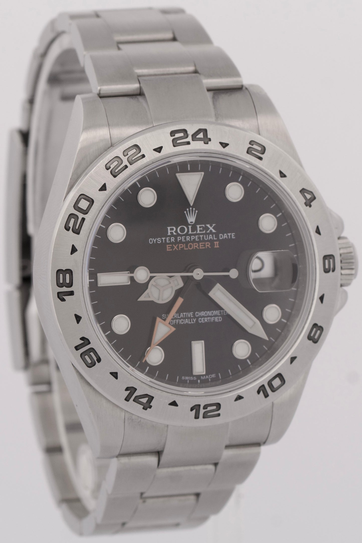 PAPERS Rolex Explorer II 42mm 216570 BLACK Stainless Steel RSC Orange Watch BOX