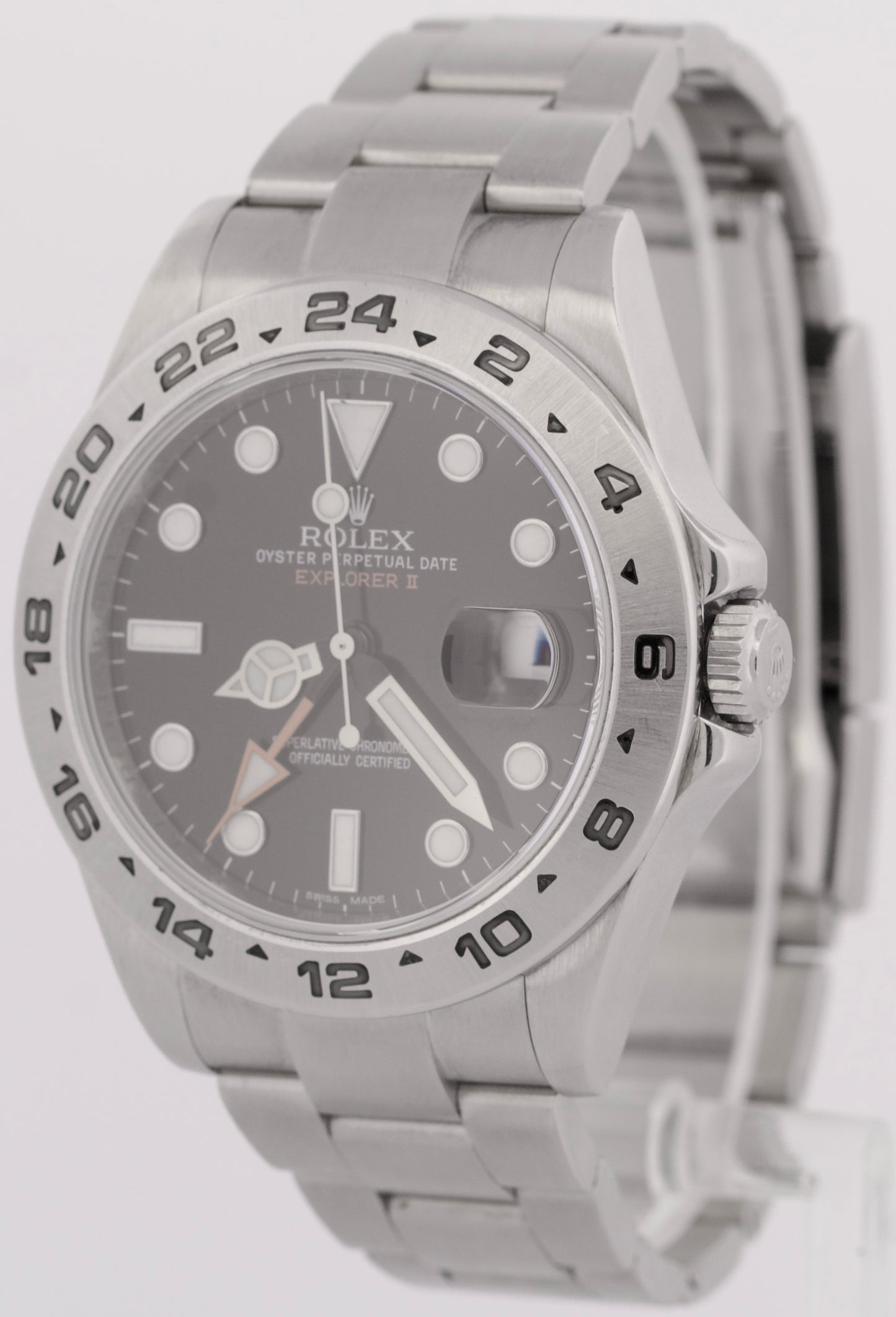 PAPERS Rolex Explorer II 42mm 216570 BLACK Stainless Steel RSC Orange Watch BOX