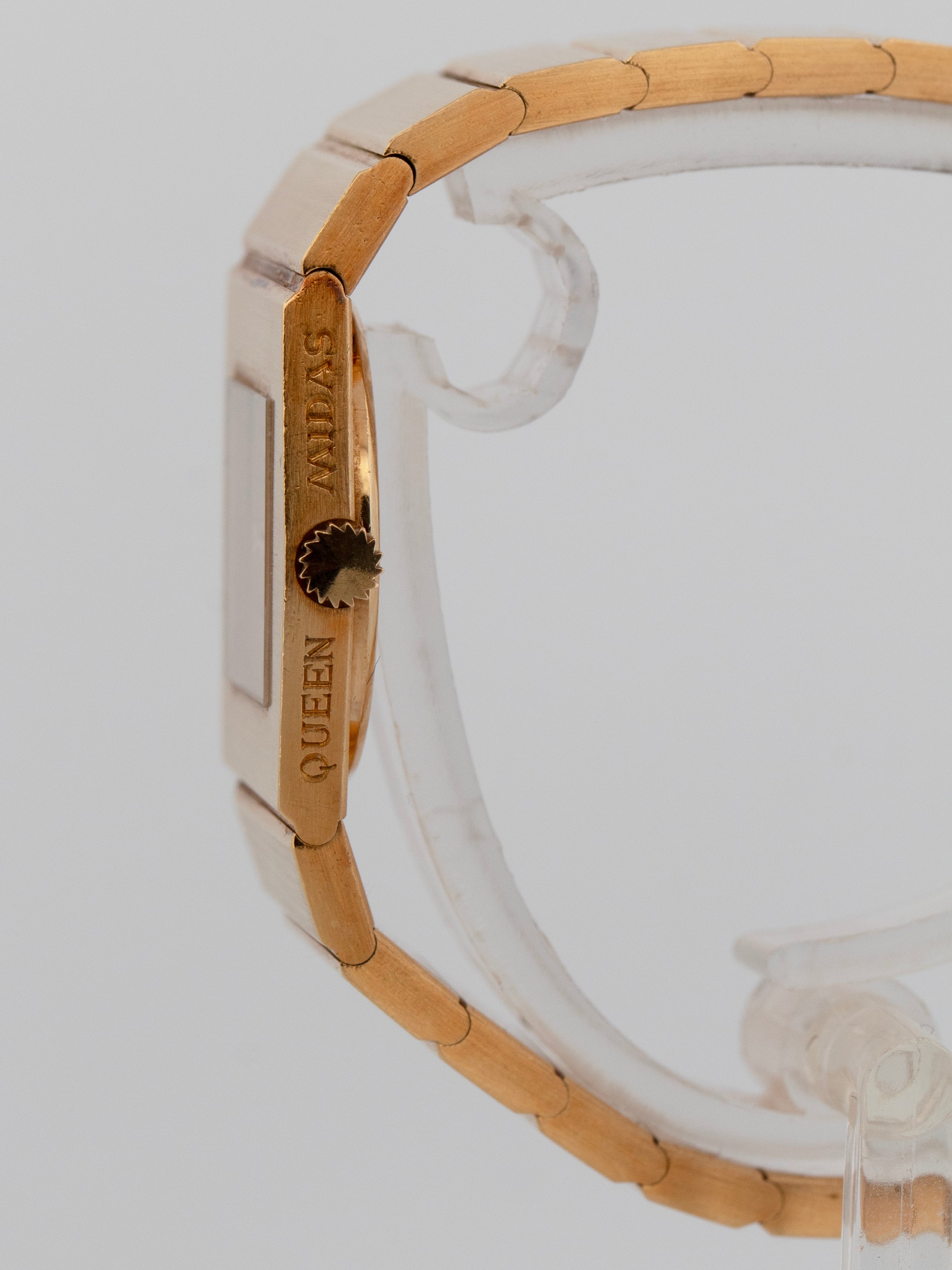 ラジャス　ゴールドゲルマニウム UNPOLISHED 1976 Ladies Rolex QUEEN MIDAS Champagne 18K Yellow Gold
