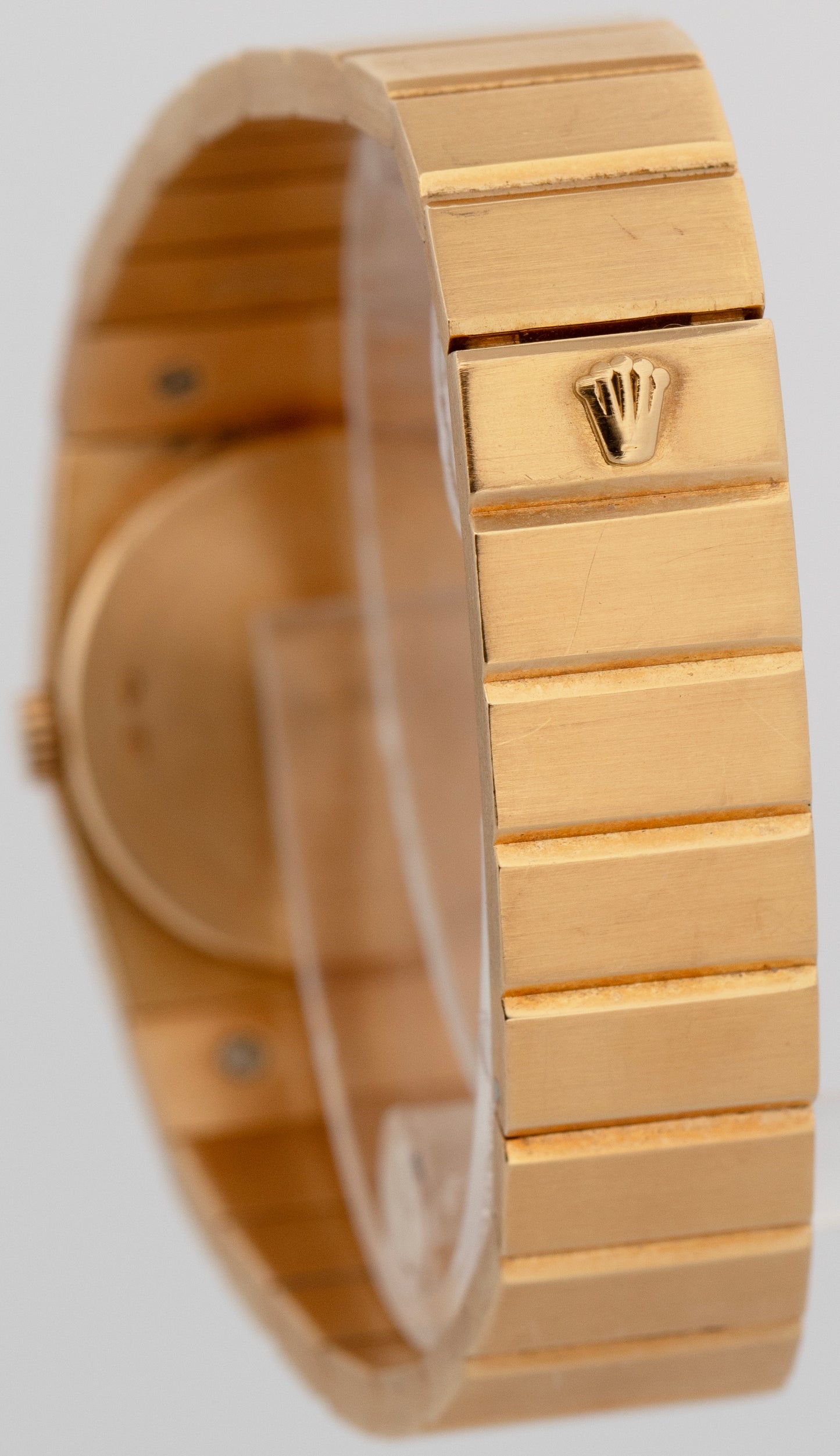 UNPOLISHED 1976 Ladies Rolex QUEEN MIDAS Champagne 18K Yellow Gold 24mm 4313