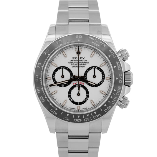 2025 PAPERS Rolex Daytona Cosmograph WHITE PANDA Steel 40mm 126500 LN Watch BOX