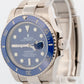 Rolex Submariner Date 18K White Gold SMURF Blue Ceramic 40mm 116619 LB Watch