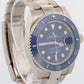 Rolex Submariner Date 18K White Gold SMURF Blue Ceramic 40mm 116619 LB Watch
