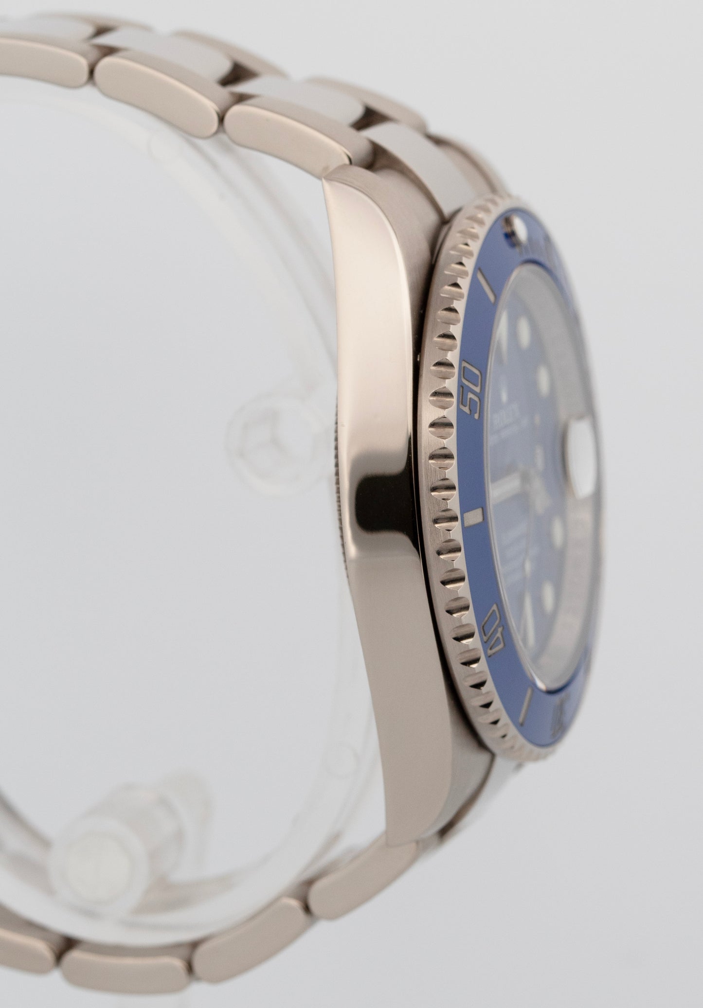 Rolex Submariner Date 18K White Gold SMURF Blue Ceramic 40mm 116619 LB Watch