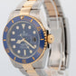 2021 PAPERS Rolex Submariner Date BLUE Two-Tone Gold 41mm 126613 LB Watch BOX