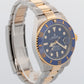2021 PAPERS Rolex Submariner Date BLUE Two-Tone Gold 41mm 126613 LB Watch BOX