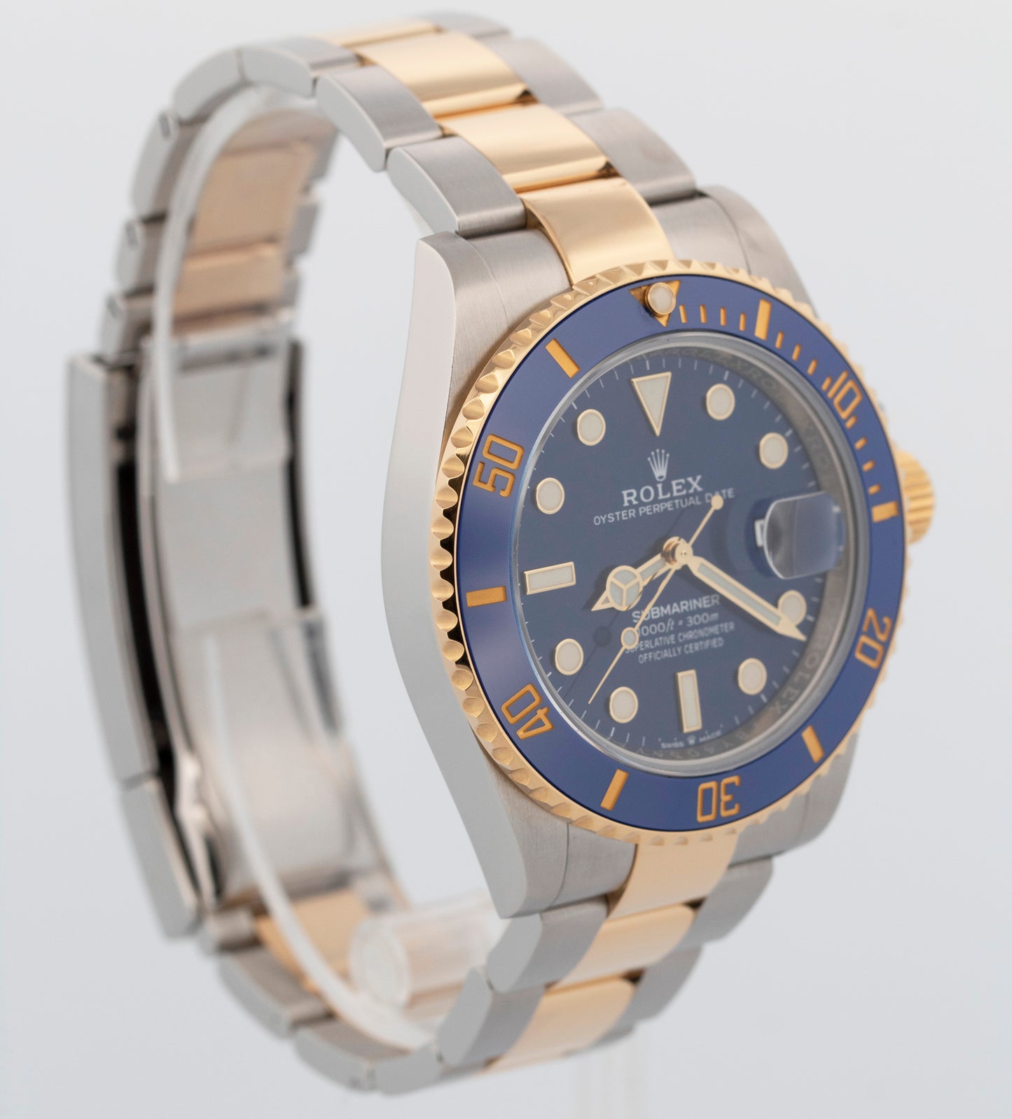 2021 PAPERS Rolex Submariner Date BLUE Two-Tone Gold 41mm 126613 LB Watch BOX