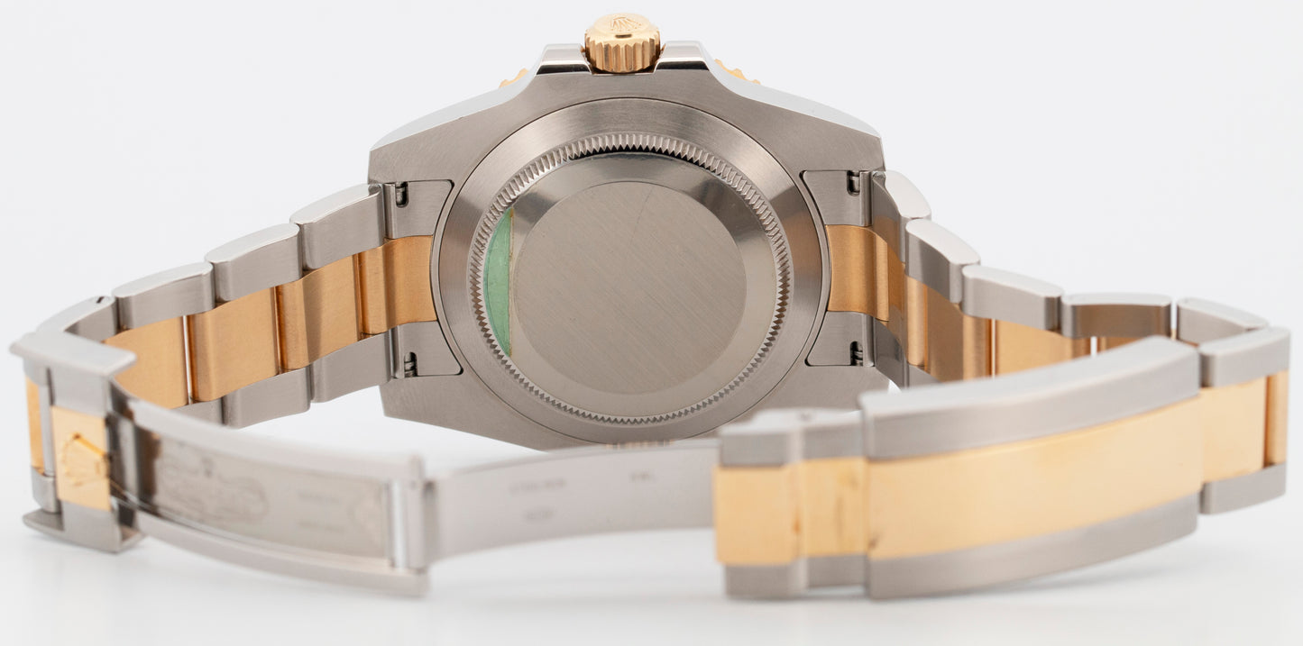 Rolex Submariner Date 18K Yellow Gold Steel BLUE Ceramic 40mm 116613 LB Watch