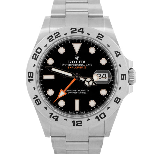 Rolex Explorer II 42mm Black Stainless Steel Date GMT Automatic Watch 226570