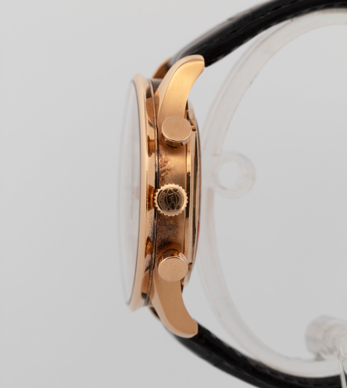 IWC Portugieser Chronograph 18K Rose Gold 40mm Arabic Leather IW371402 Watch