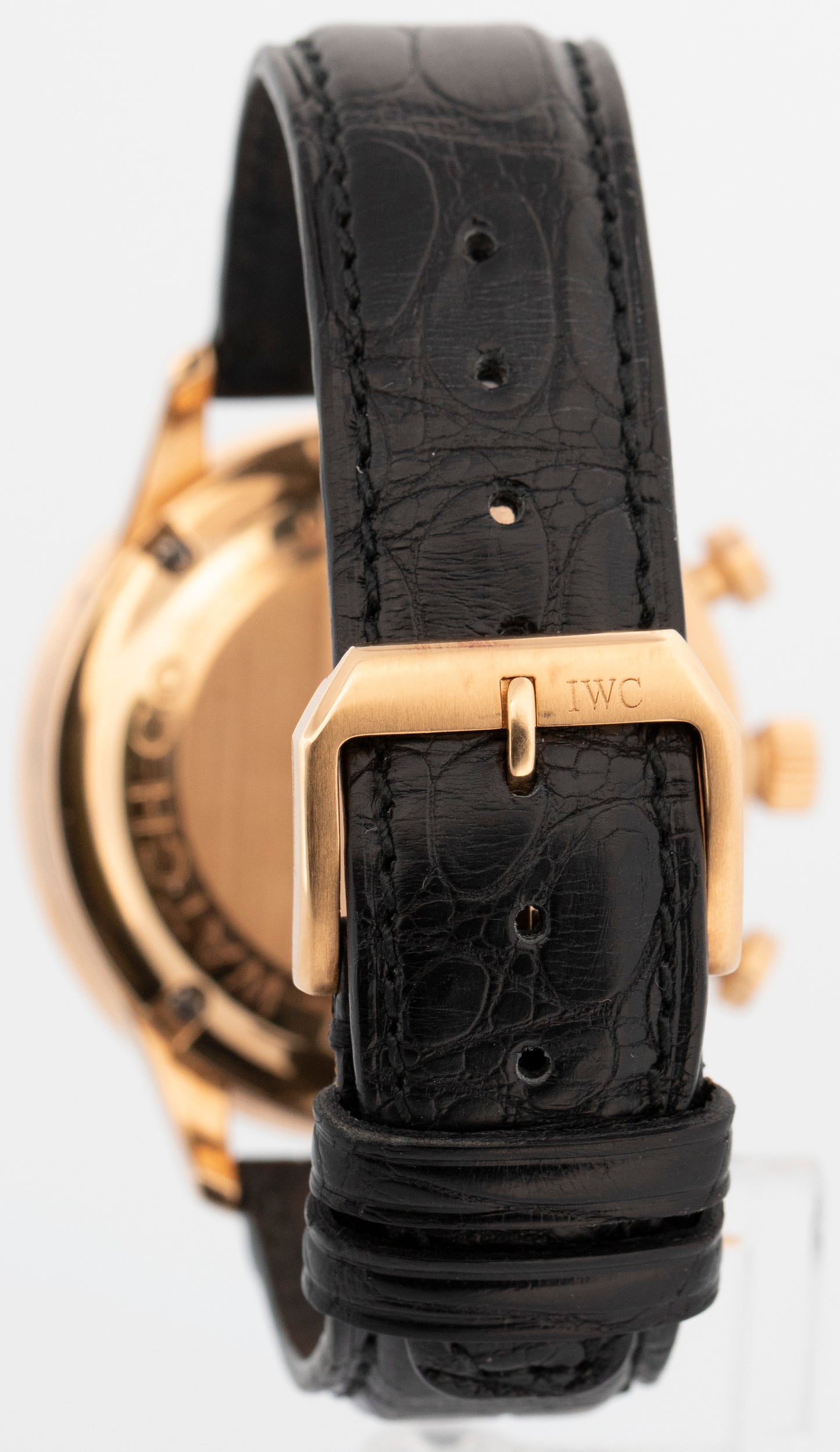 IWC Portugieser Chronograph 18K Rose Gold 40mm Arabic Leather IW371402 Watch