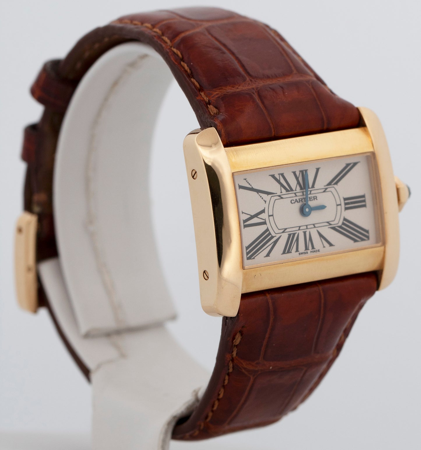 Cartier Tank Divan Mini WHITE 18K Yellow Gold 31.5mm 2601 / W6300356 Watch