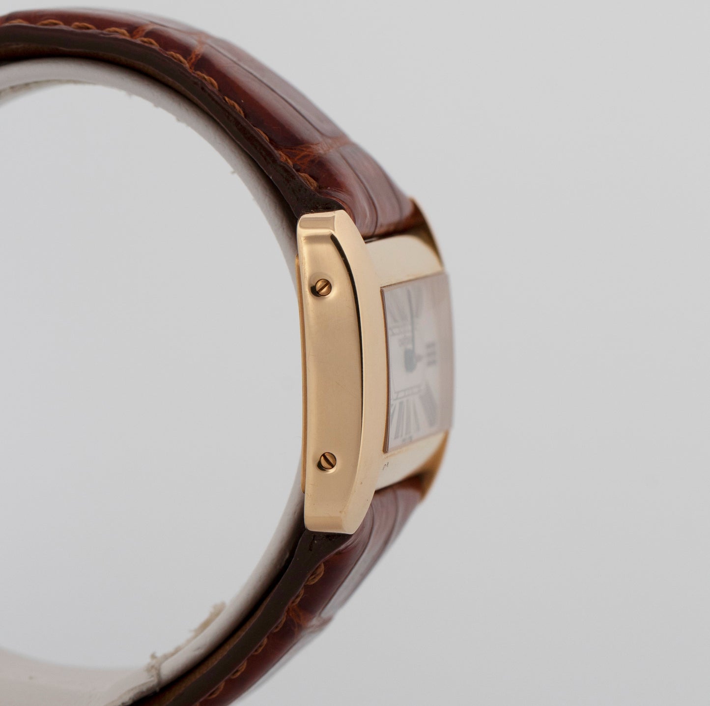 Cartier Tank Divan Mini WHITE 18K Yellow Gold 31.5mm 2601 / W6300356 Watch