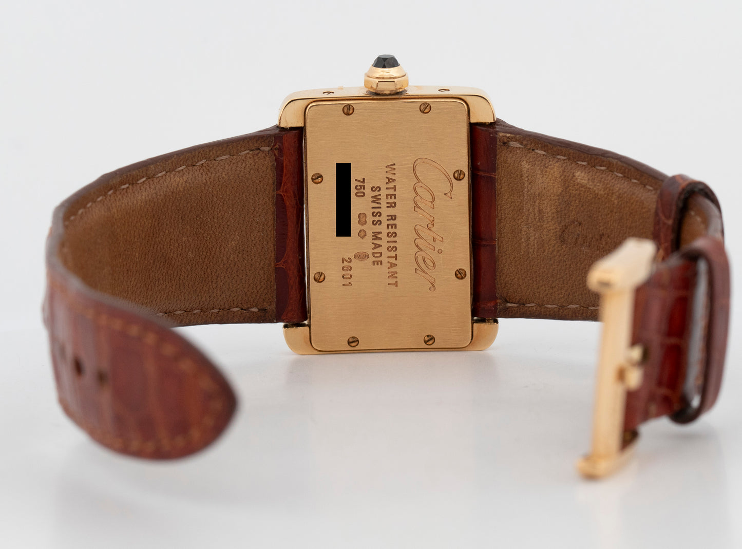 Cartier Tank Divan Mini WHITE 18K Yellow Gold 31.5mm 2601 / W6300356 Watch