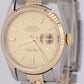Rolex DateJust 36mm Champagne Dial Stainless Steel 18K Yellow Gold 16233 Watch