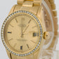 VINTAGE 1979 Ladies Rolex DateJust President CHAMPAGNE DIAMOND 31mm 18K 6827