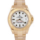 Rolex Yacht-Master 18K Yellow Gold 35mm White Oyster Automatic Watch 68628