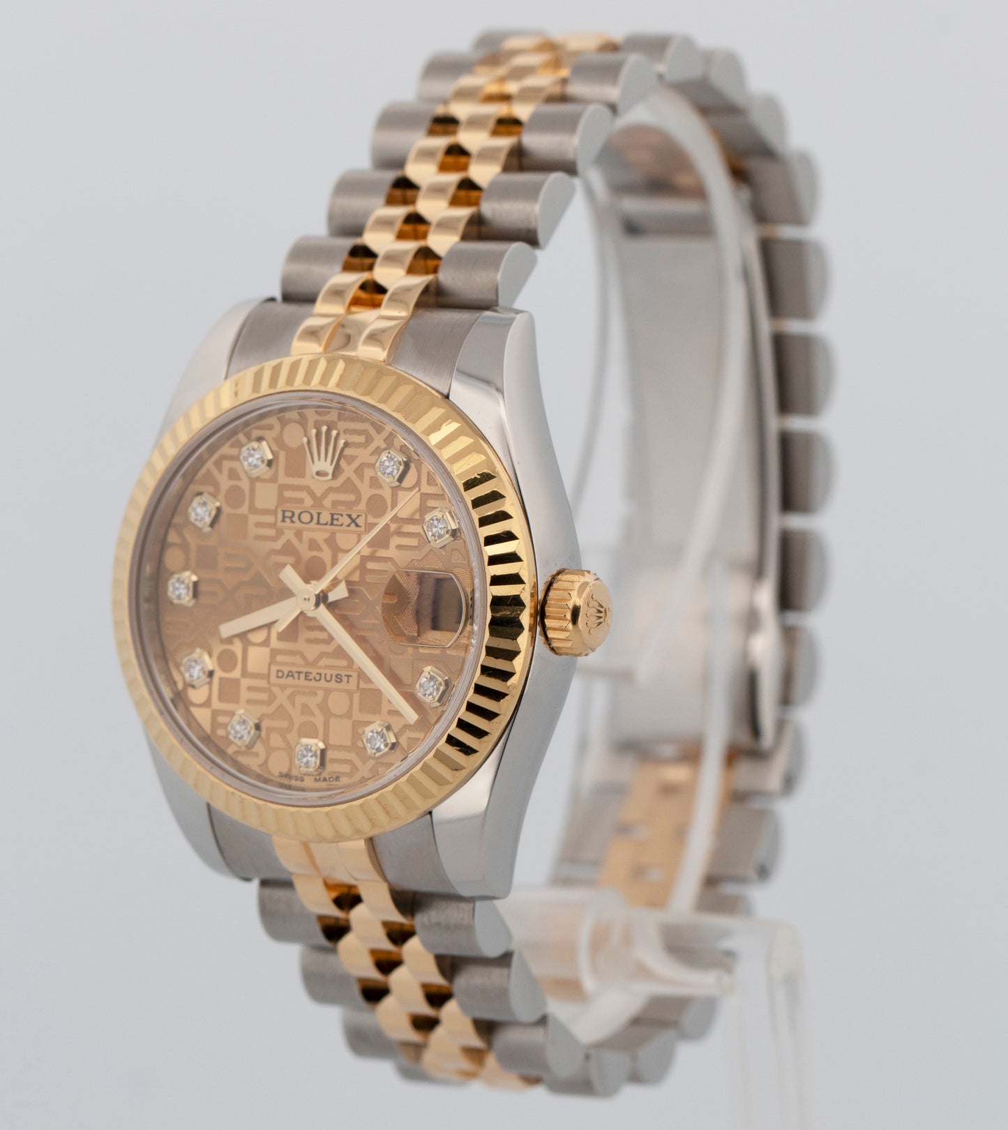 PAPERS Rolex DateJust CHAMPAGNE DIAMOND Jubilee Two-Tone 31mm 178273 Watch BOX