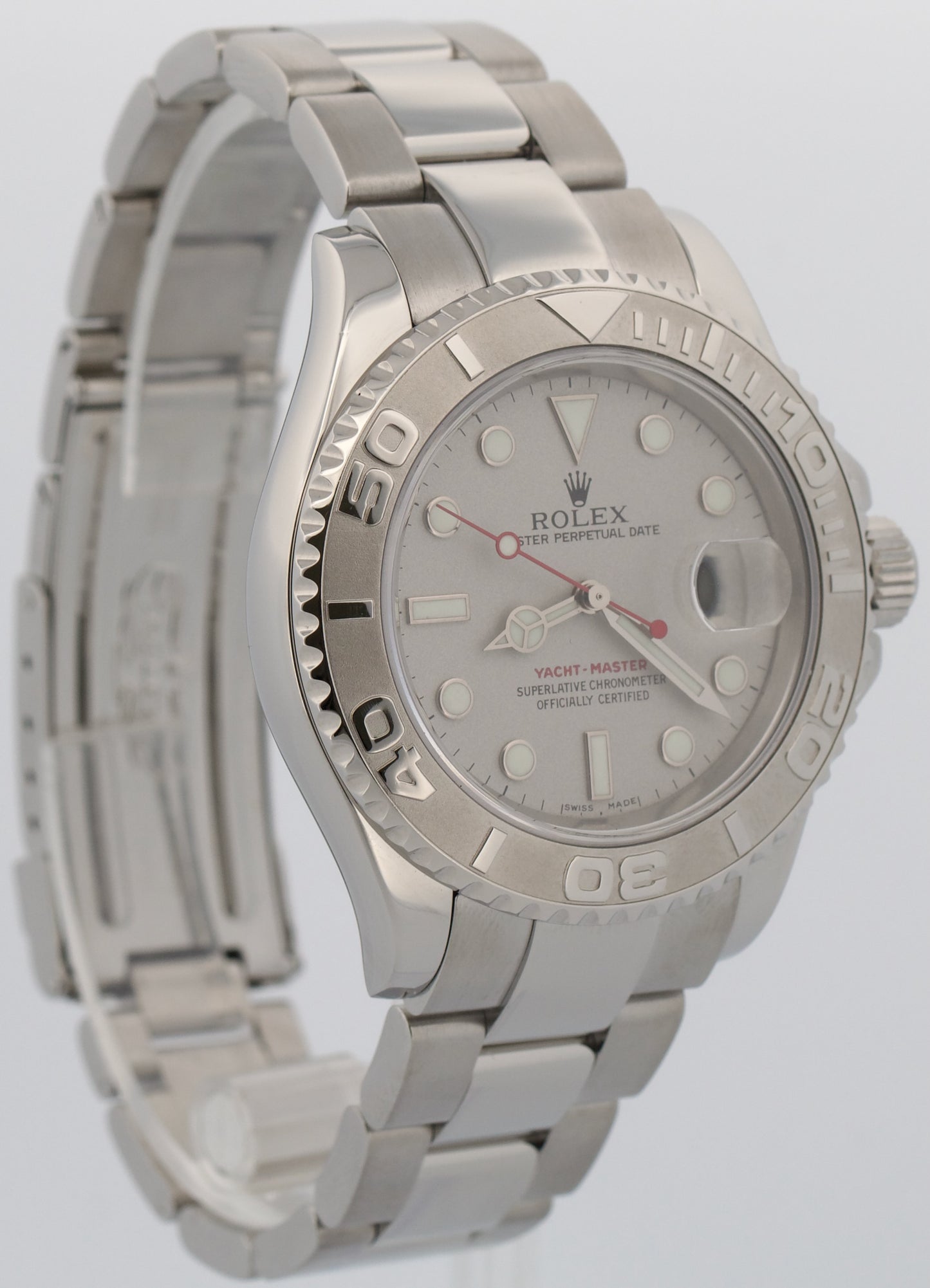 Rolex Yacht-Master PLATINUM Stainless Steel 40mm Oyster Date YM1 Watch 16622