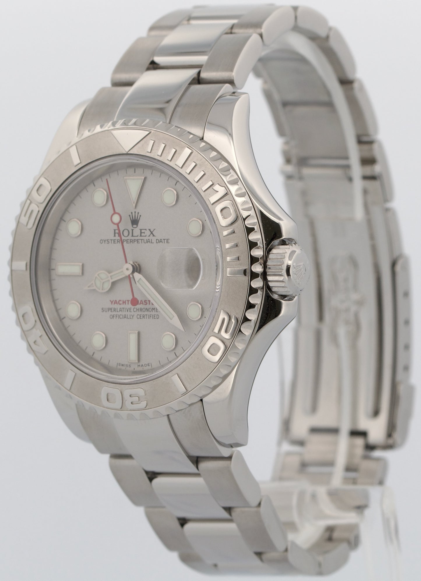 Rolex Yacht-Master PLATINUM Stainless Steel 40mm Oyster Date YM1 Watch 16622