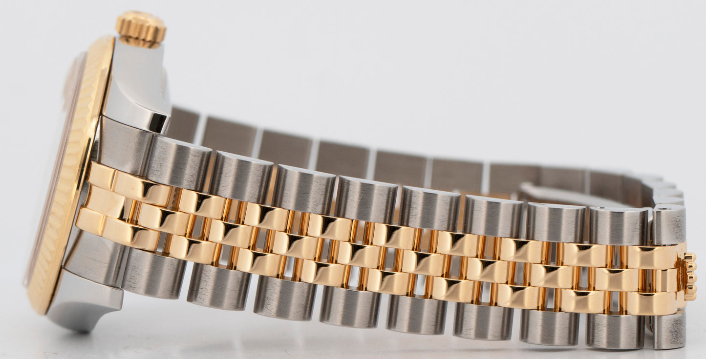 PAPERS Rolex DateJust CHAMPAGNE DIAMOND Jubilee Two-Tone 31mm 178273 Watch BOX