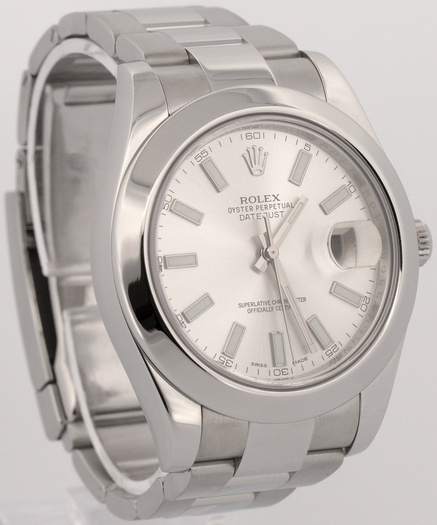 Rolex DateJust II SILVER Stainless Steel 41mm OYSTER Automatic 116300 Watch