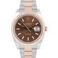 MINT 2021 PAPERS Rolex DateJust 41 Rose Gold Chocolate Two-Tone 126331 Watch BOX