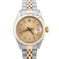 MINT PAPERS Ladies Rolex Oyster Perpetual Date Champagne Two-Tone Watch 6917 BOX