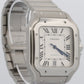 2022 PAPERS Cartier Santos 39.8mm WHITE ROMAN Stainless Steel 4072 WSSA0018 BOX