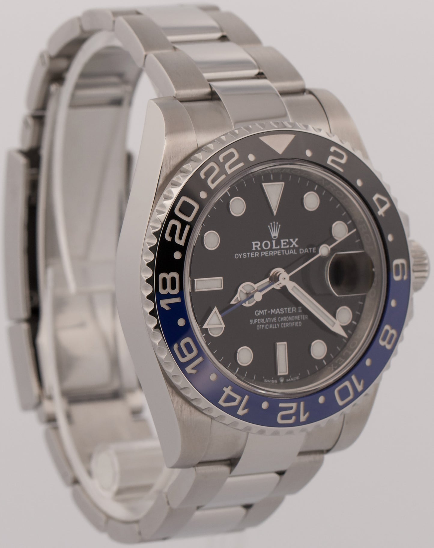 2022 PAPERS Rolex GMT-Master II BATMAN Blue Black 40mm OYSTER 126710 BLNR BOX