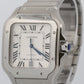 2022 PAPERS Cartier Santos 39.8mm WHITE ROMAN Stainless Steel 4072 WSSA0018 BOX
