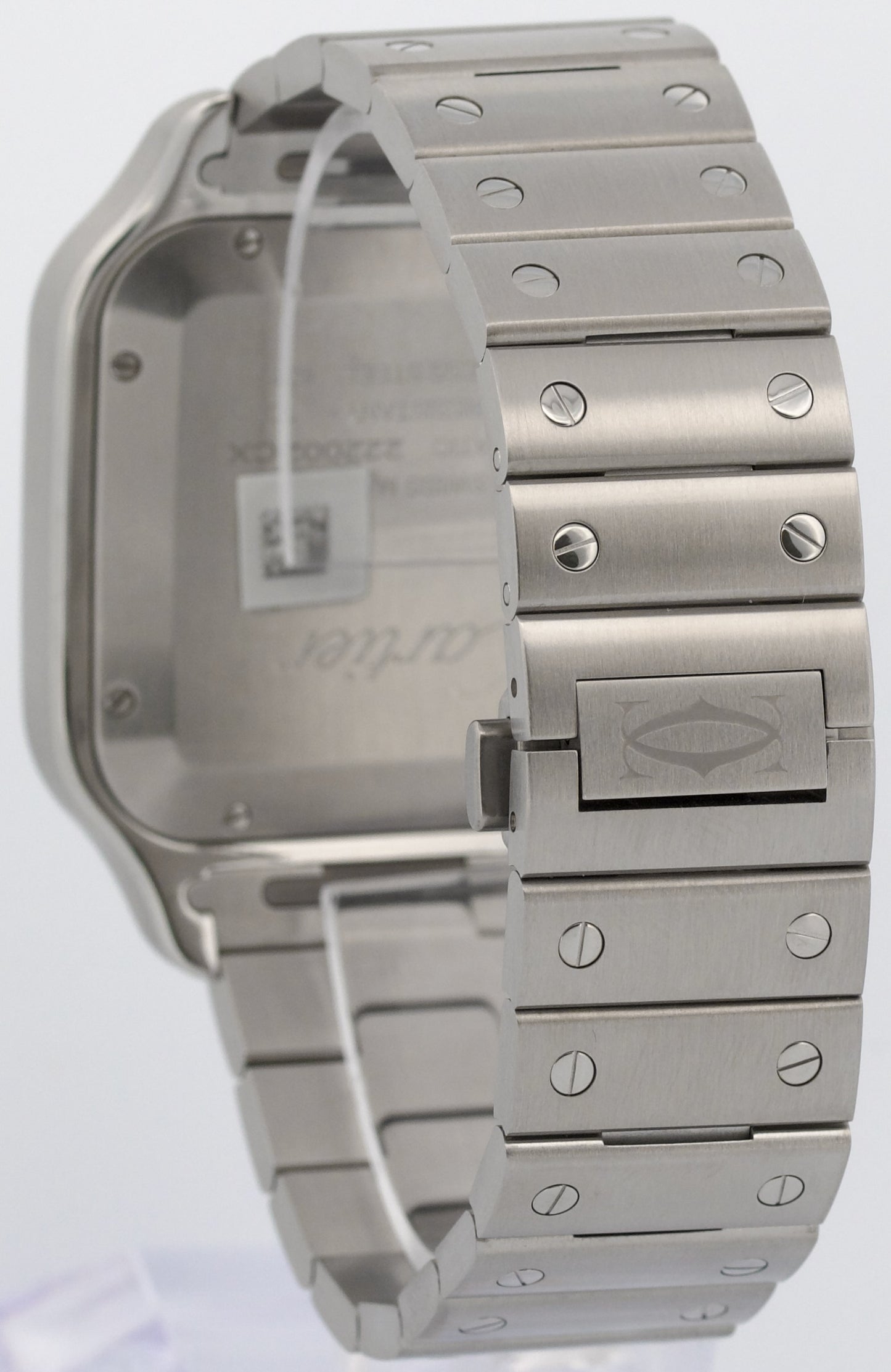 2022 PAPERS Cartier Santos 39.8mm WHITE ROMAN Stainless Steel 4072 WSSA0018 BOX