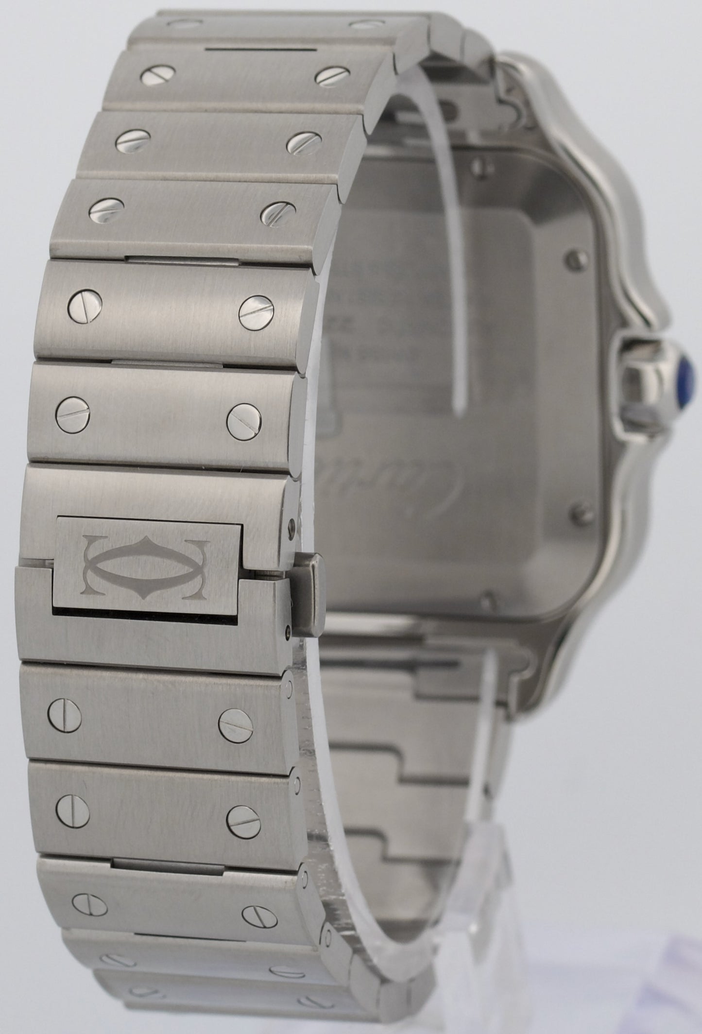 2022 PAPERS Cartier Santos 39.8mm WHITE ROMAN Stainless Steel 4072 WSSA0018 BOX