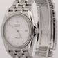 VINTAGE 1969 Tudor Monarch WHITE ARABIC 36mm Stainless Steel Quartz 15630 BOX