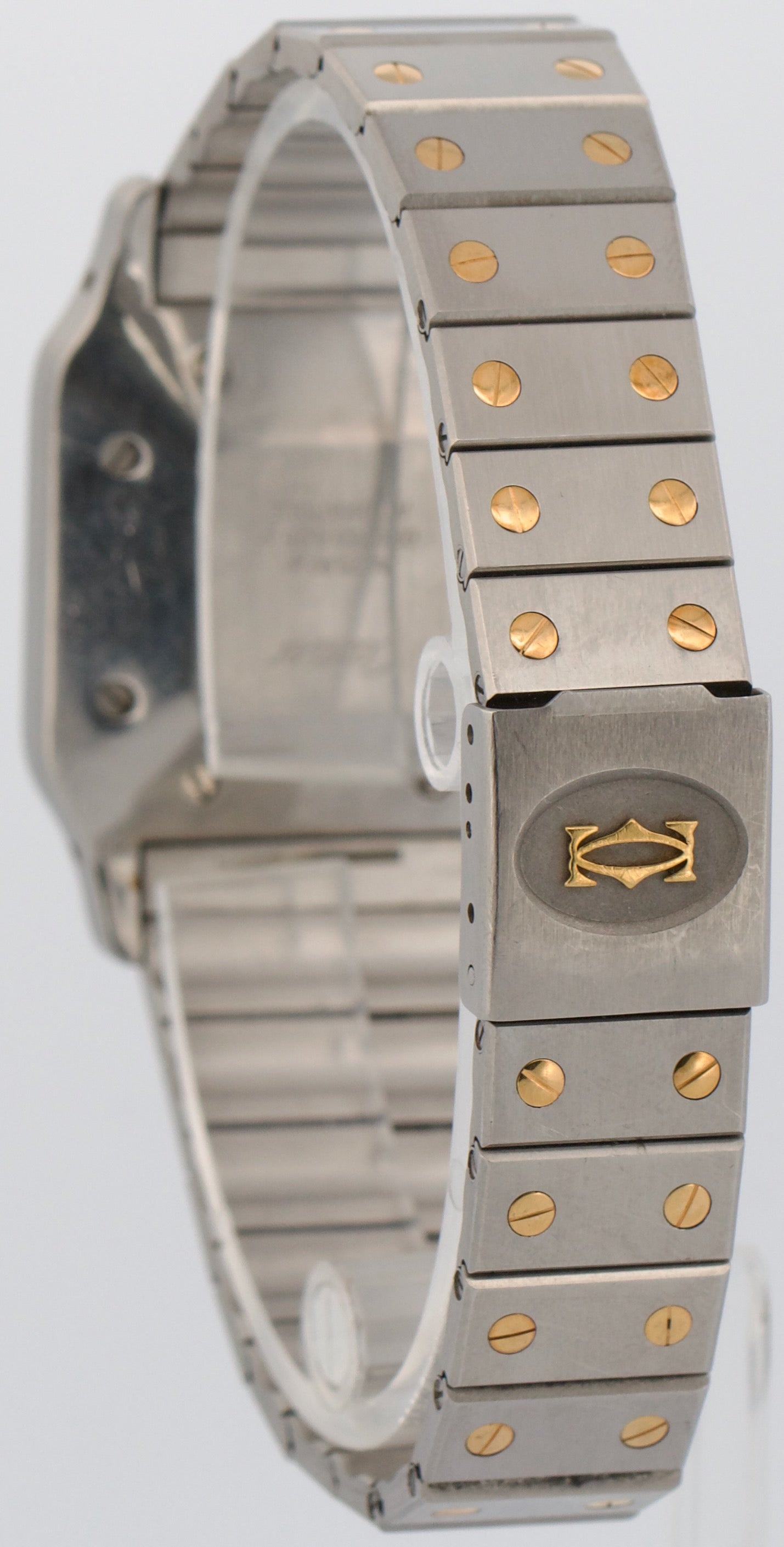 UNPOLISHED Cartier Santos Carree RED 18k Gold Steel Automatic 29mmX41mm 2961 BOX