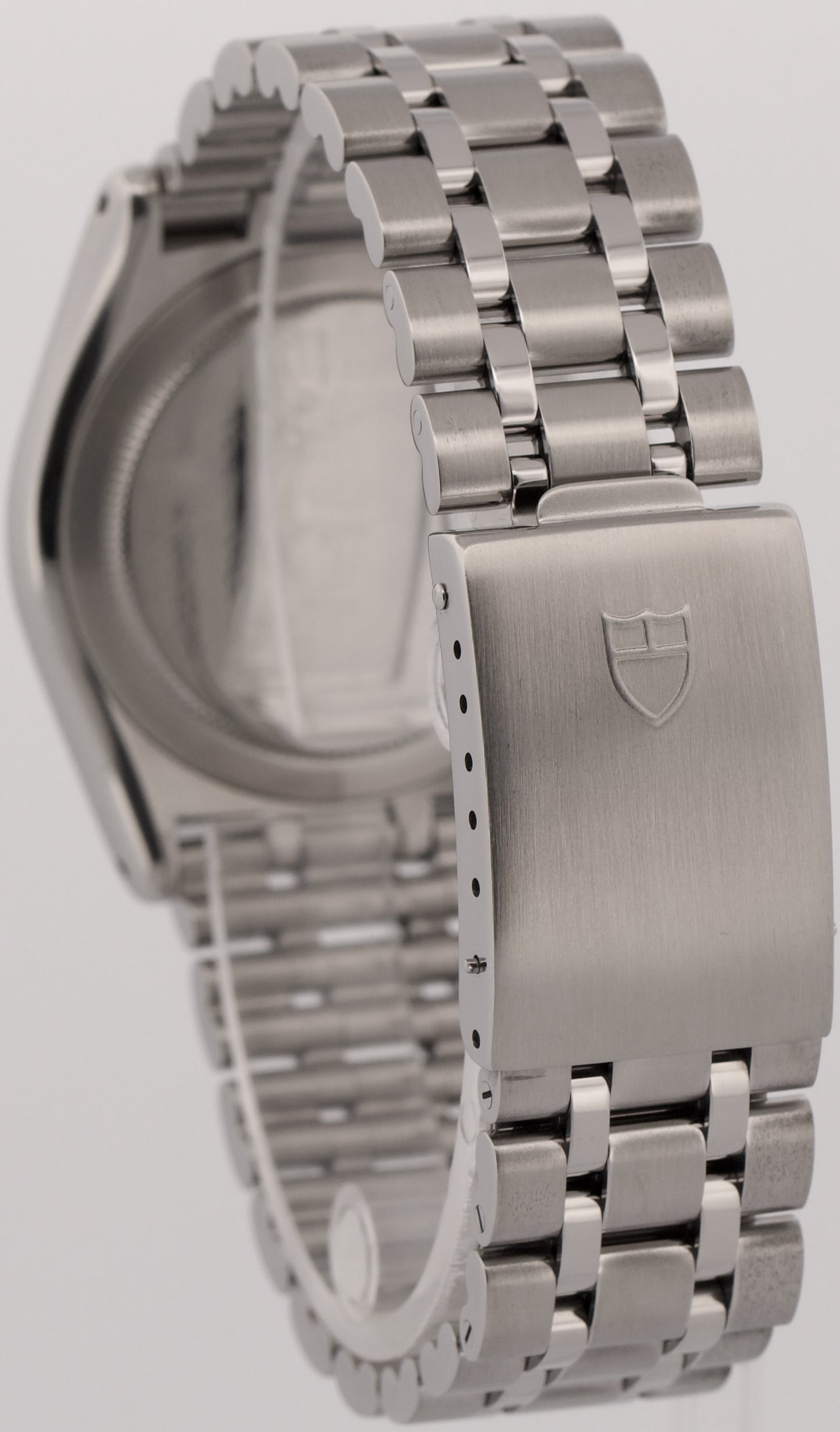 VINTAGE 1969 Tudor Monarch WHITE ARABIC 36mm Stainless Steel Quartz 15630 BOX