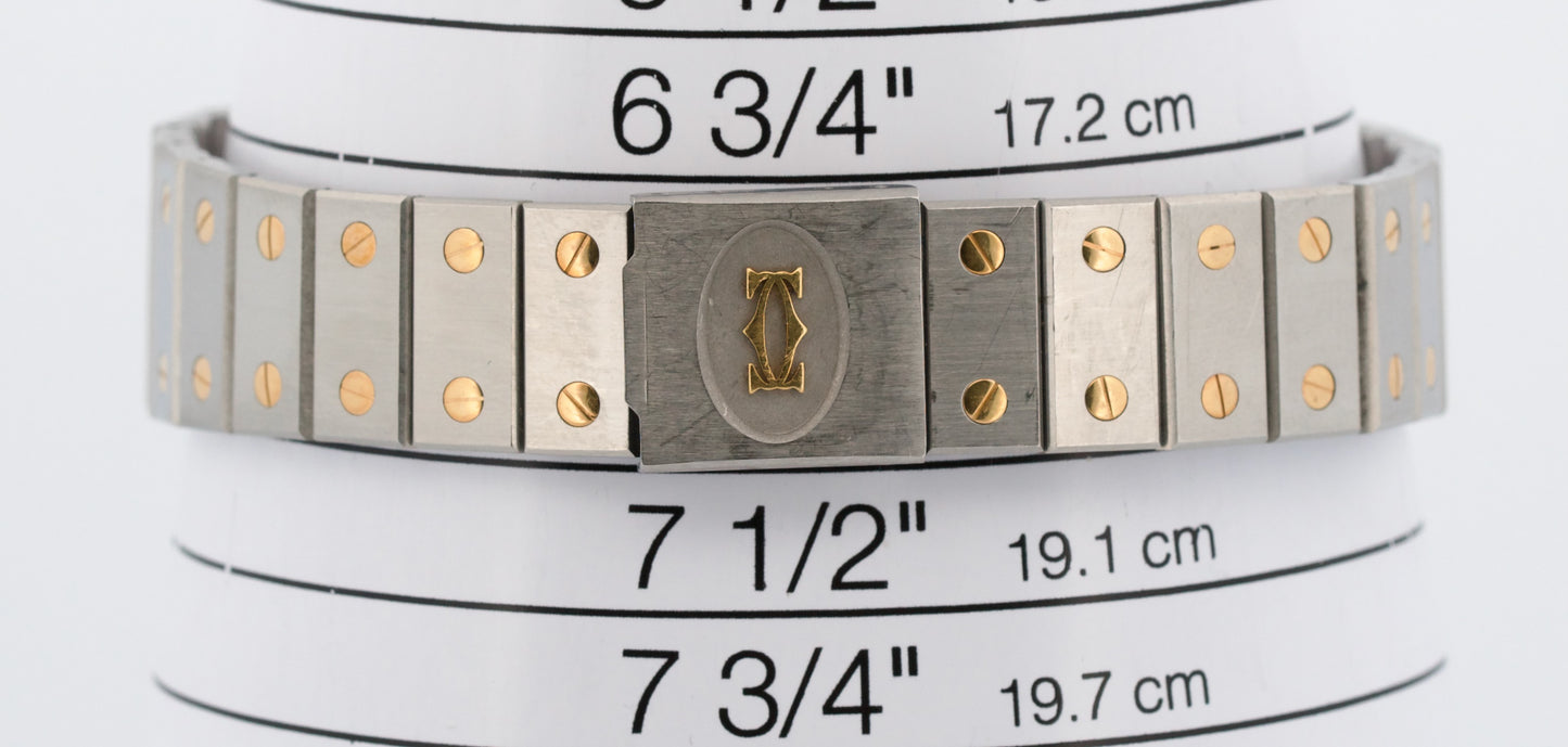 UNPOLISHED Cartier Santos Carree RED 18k Gold Steel Automatic 29mmX41mm 2961 BOX