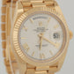 PAPERS Rolex Day-Date President 40mm SILVER ROMAN 18K Yellow Gold 228238 BOX