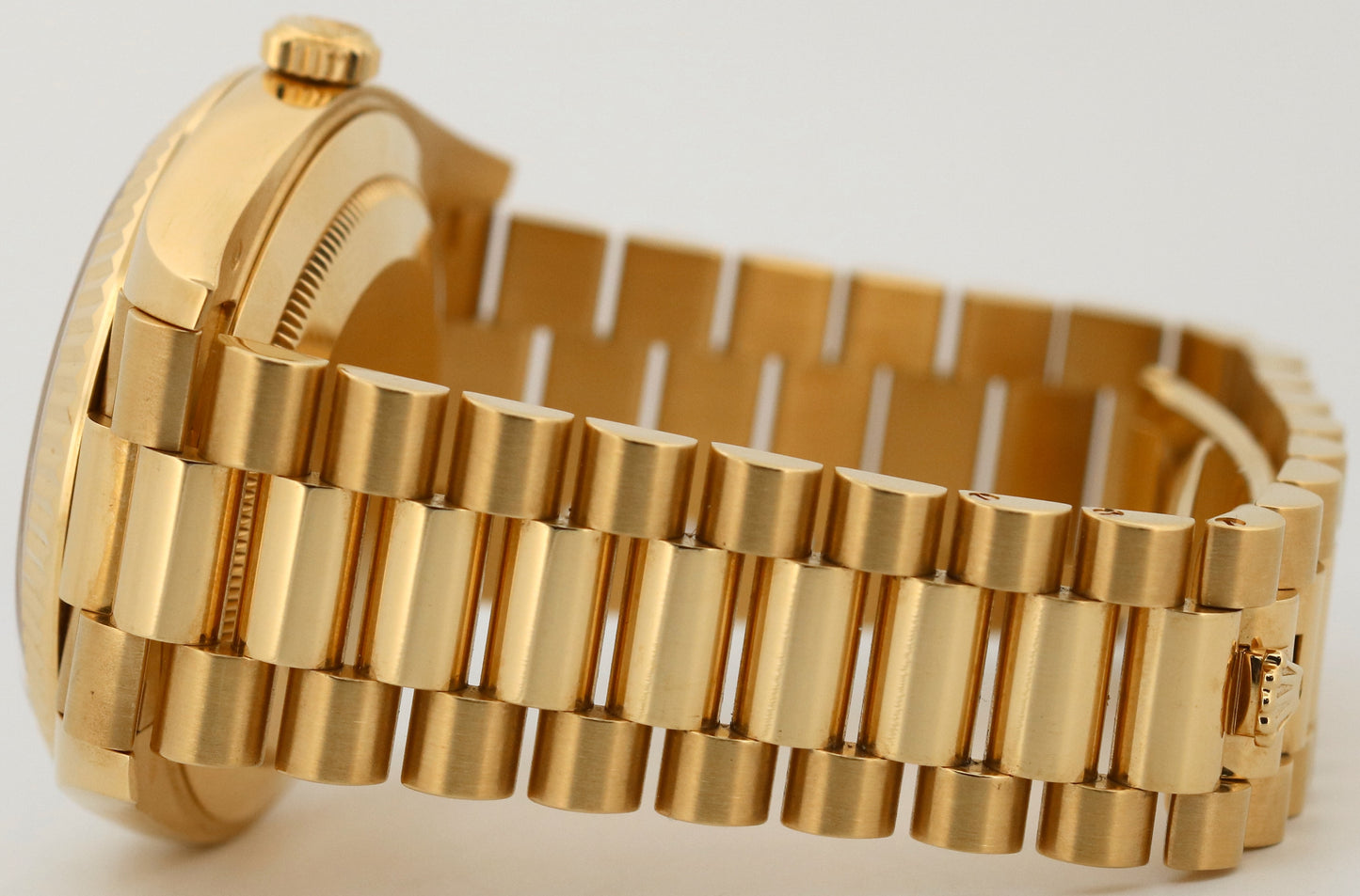PAPERS Rolex Day-Date President 40mm SILVER ROMAN 18K Yellow Gold 228238 BOX