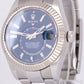 MINT PAPERS Rolex Sky-Dweller BLUE Steel 18K White Gold Oyster 326934 42mm BOX