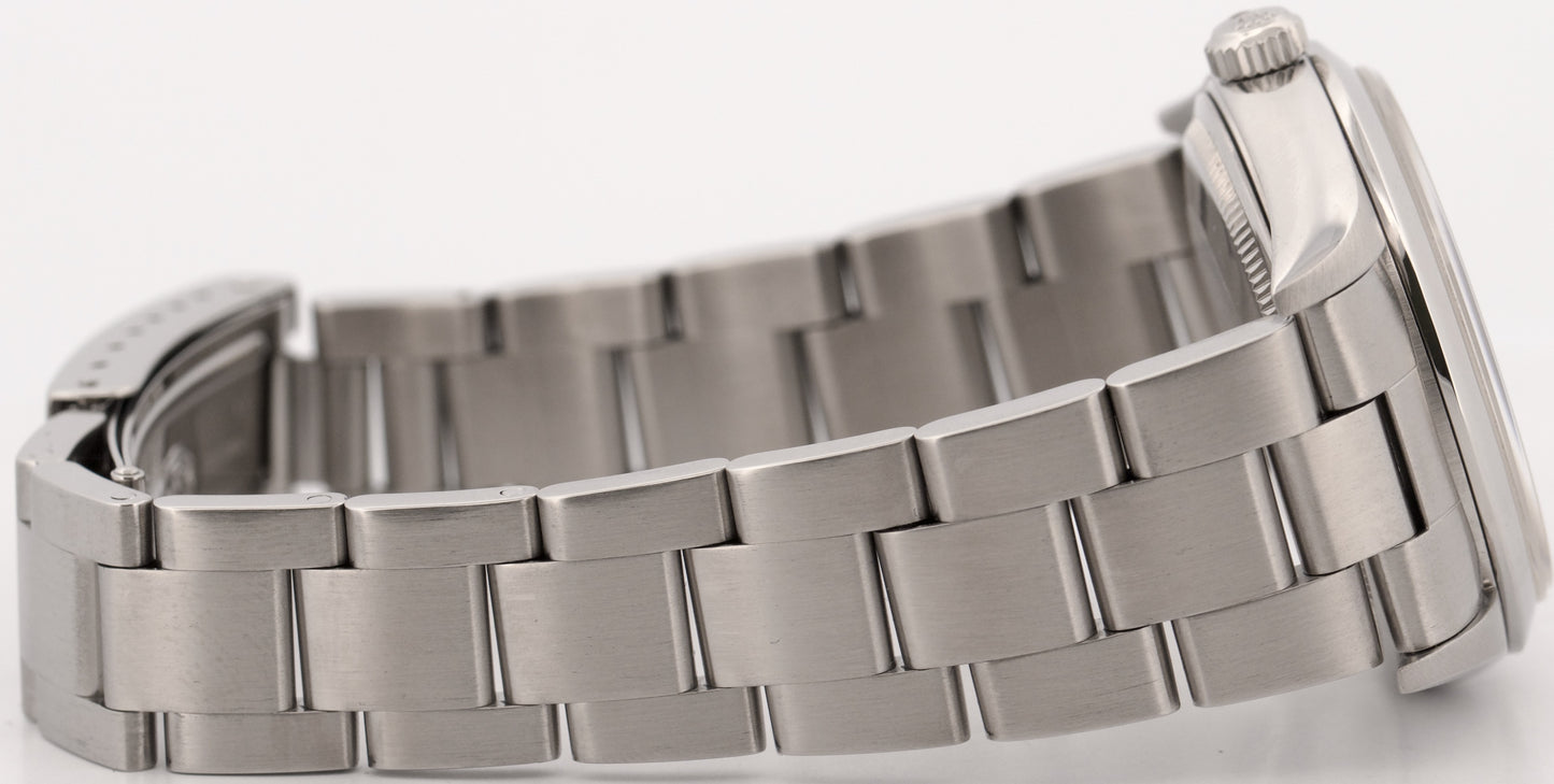 PAPERS 1997 Rolex Oyster Perpetual Air-King SILVER Steel OYSTER 34mm 14000 BOX