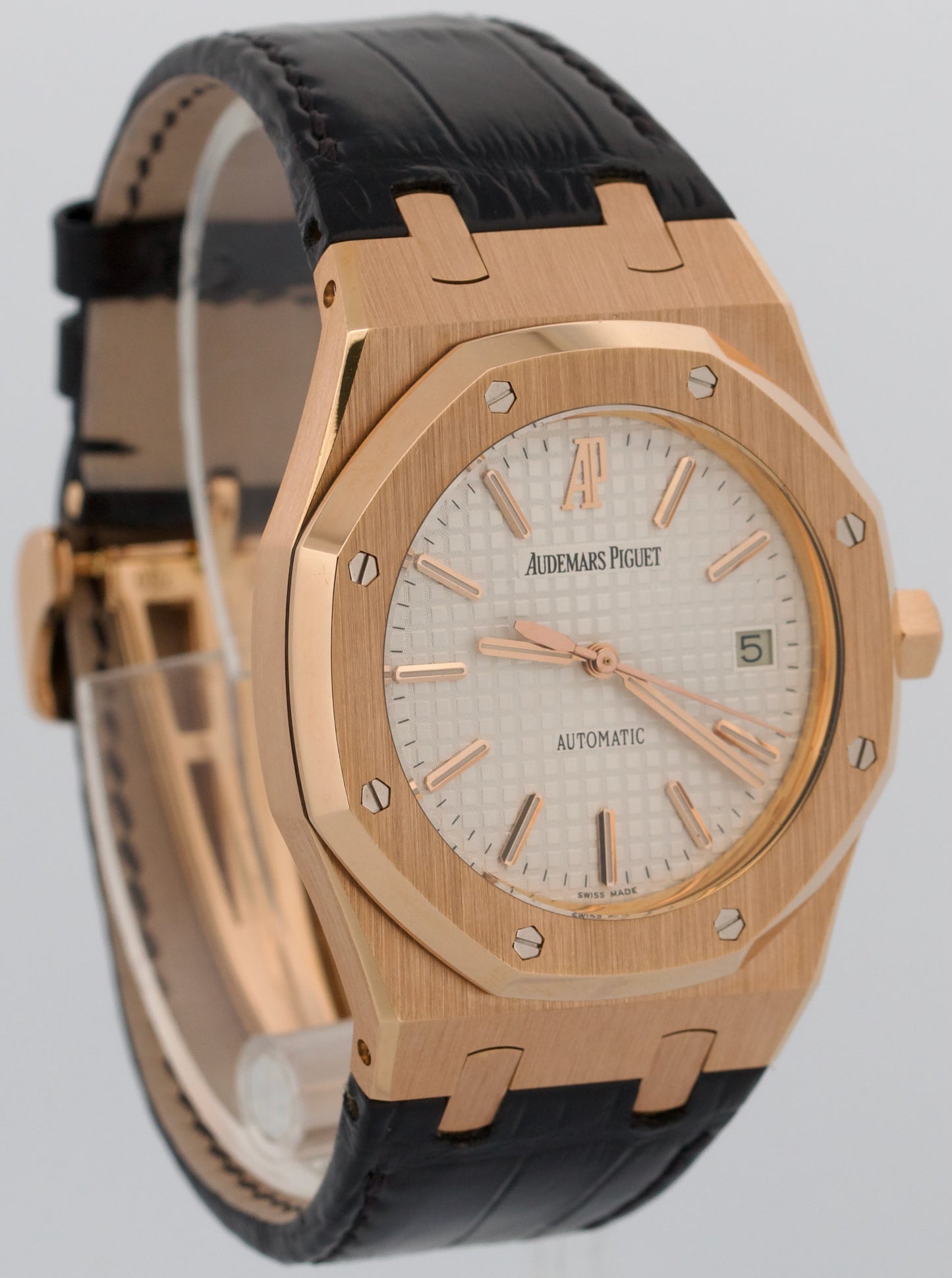 Audemars Piguet Royal Oak 18K Gold WHITE Leather 39mm 15300OR.OO.D088CR.02 BOX