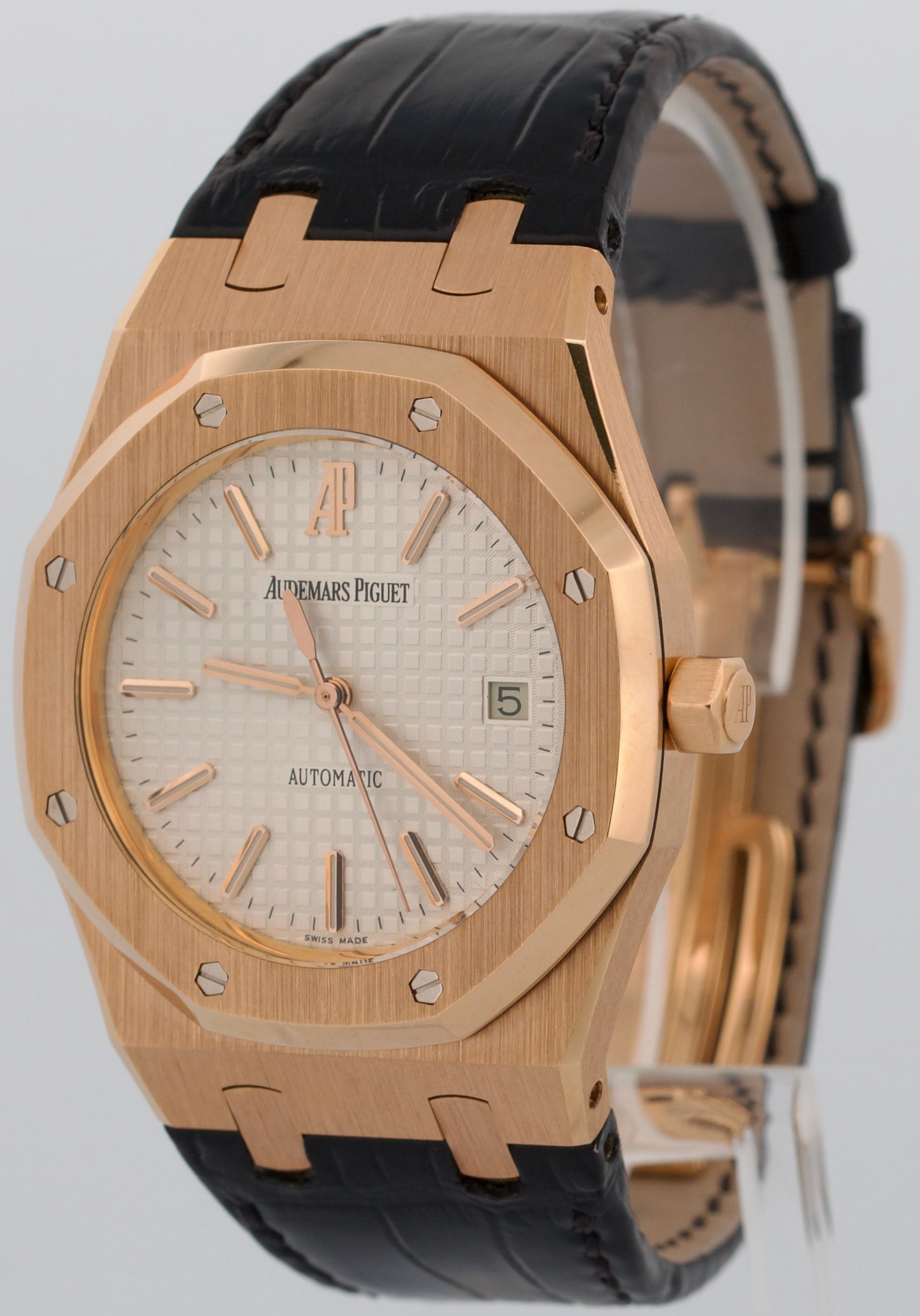 Audemars Piguet Royal Oak 18K Gold WHITE Leather 39mm 15300OR.OO.D088CR.02 BOX