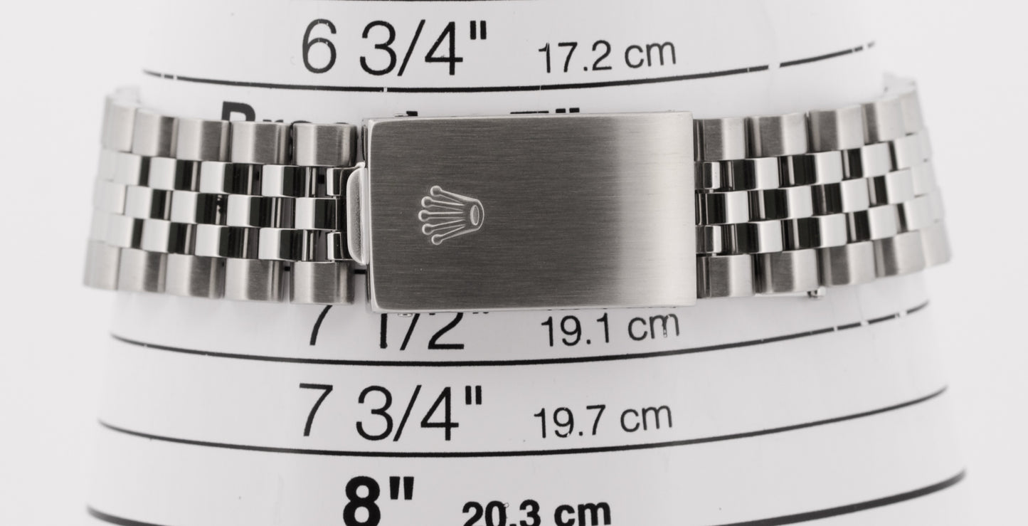 2002 PAPERS Rolex DateJust Turn-O-Graph SILVER ROMAN 18K Steel JUBILEE 16264 BOX
