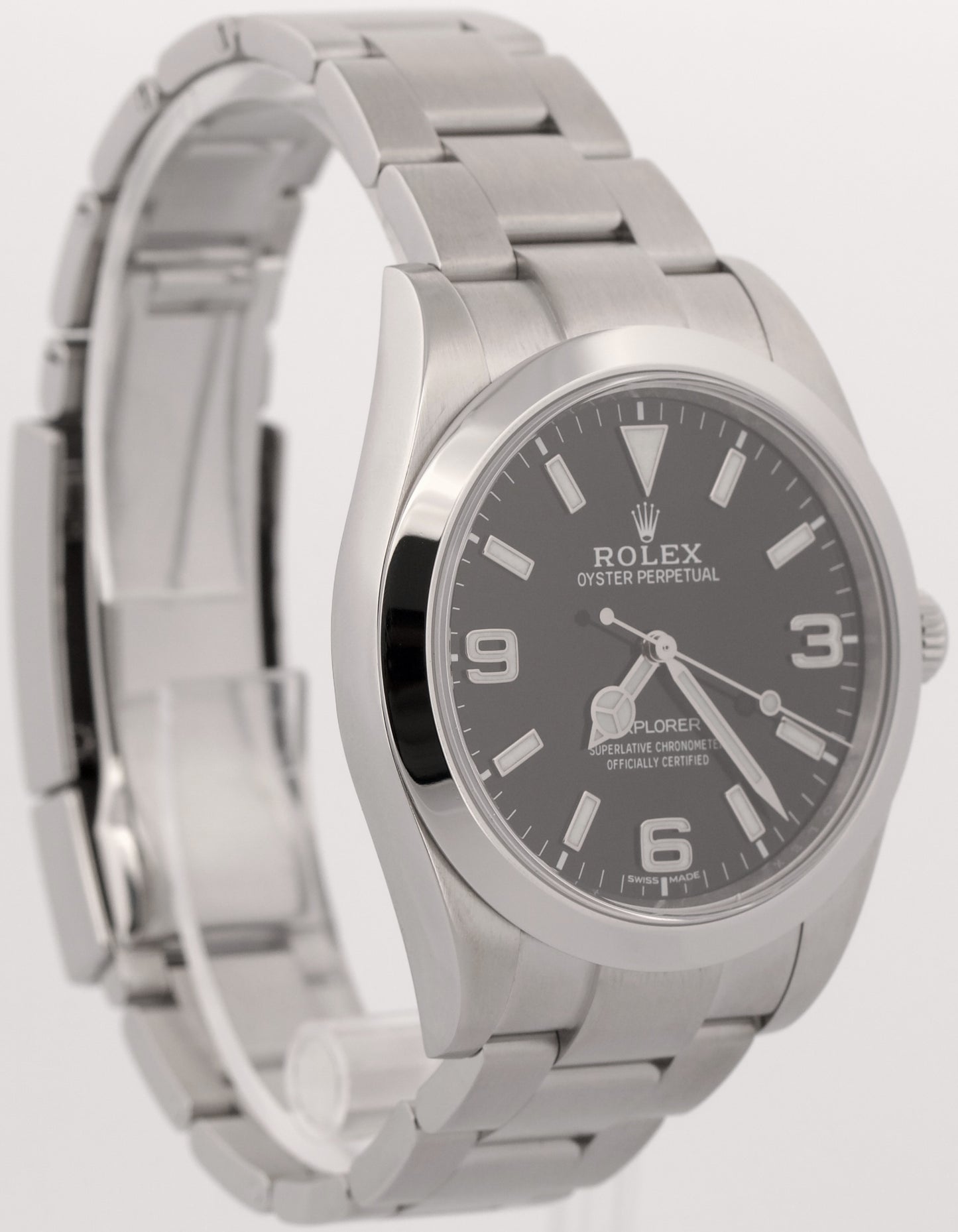 2016 PAPERS Rolex Explorer BLACK Stainless Steel MK2 39mm Oyster 214270 BOX