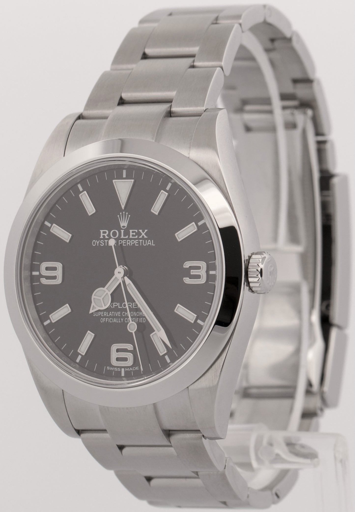 2016 PAPERS Rolex Explorer BLACK Stainless Steel MK2 39mm Oyster 214270 BOX