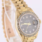 Rolex Datejust 18k Gold DIAMOND Bark President Black Granite 26mm 6927 Watch